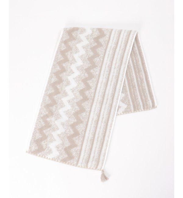 Lbc with Life「シェブロンボーダースリムフェイスタオル」|タオル|