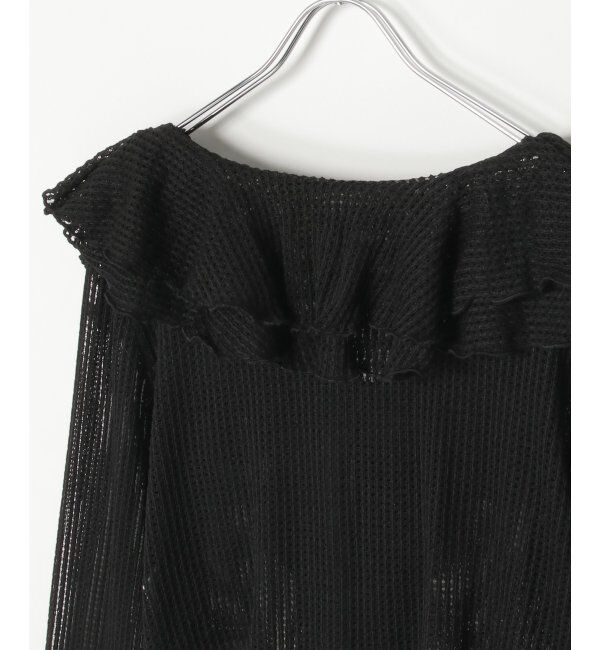 VENCE share style「メッシュフリルジップカーディガン」|カーディガン|