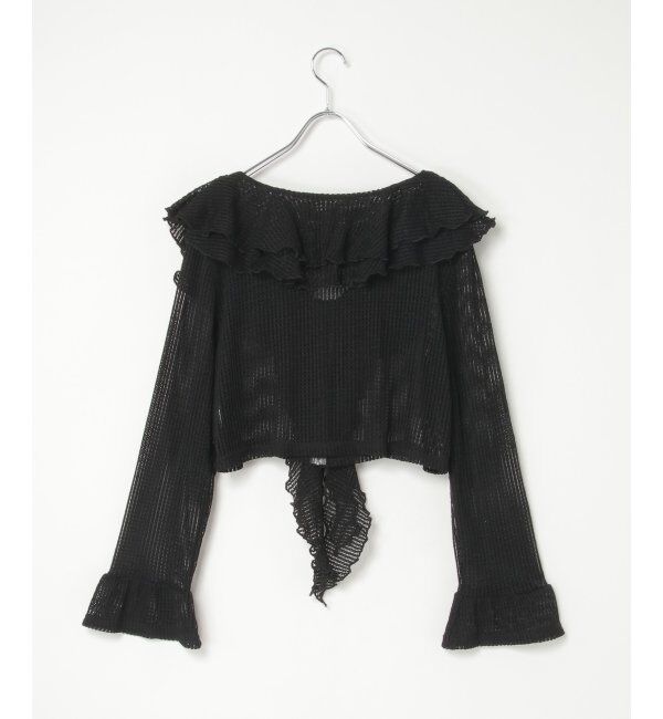 VENCE share style「メッシュフリルジップカーディガン」|カーディガン|