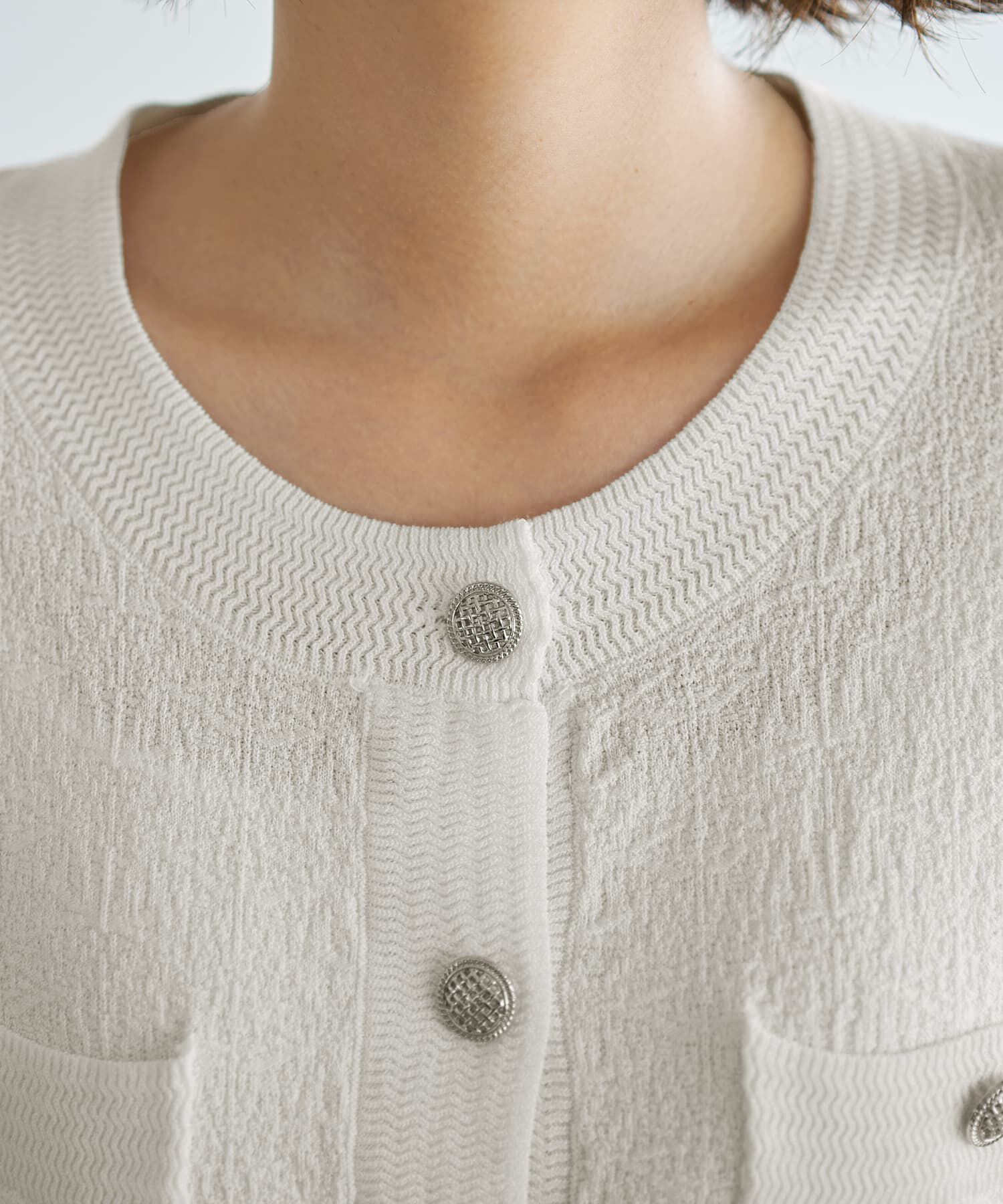 STYLE DELI「表面感のあるノーカラージャケット風カーデtops」|カーディガン|