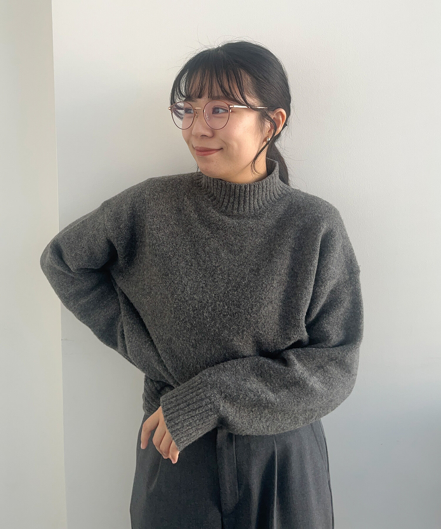  「[中顔面短縮みえメガネ]ボストン型 メガネ （レンズ交換券付き）メタルフレーム Zoff ブラックゴールド」|メガネ|