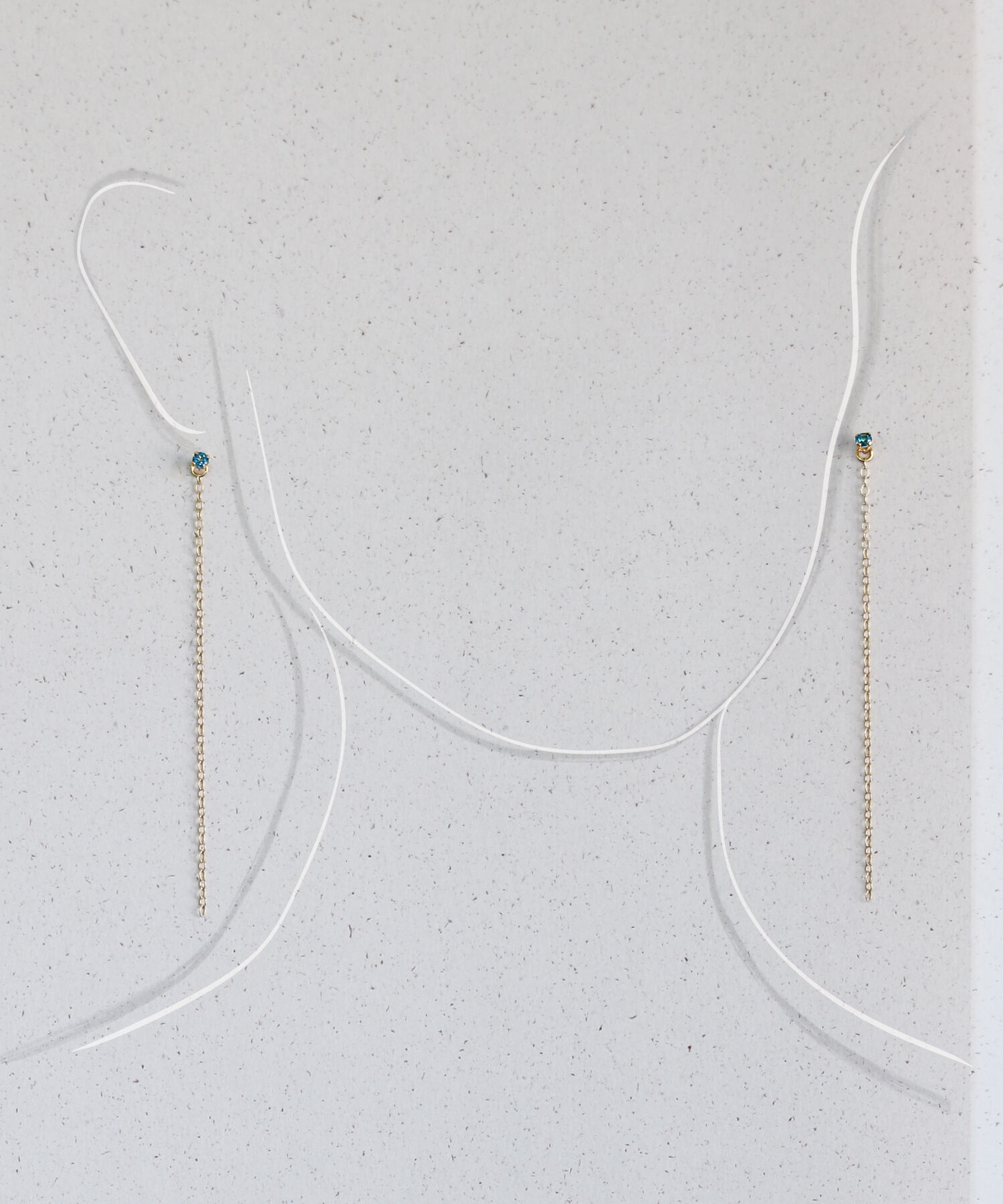  「K14GF ロンドンブルートパーズ&times;パール 2WAY ロングチェーンピアス」|ピアス|