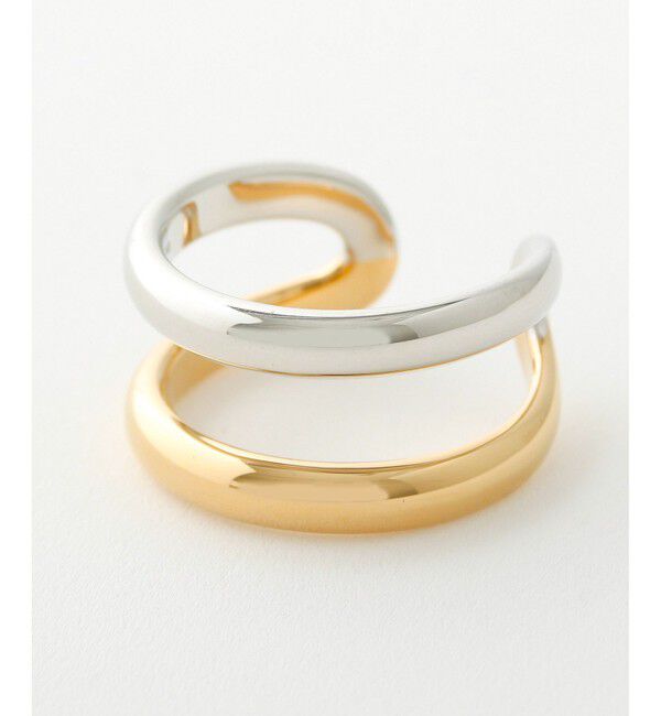 Jouete「レイヤード コンビカラー フォークリング」|リング|