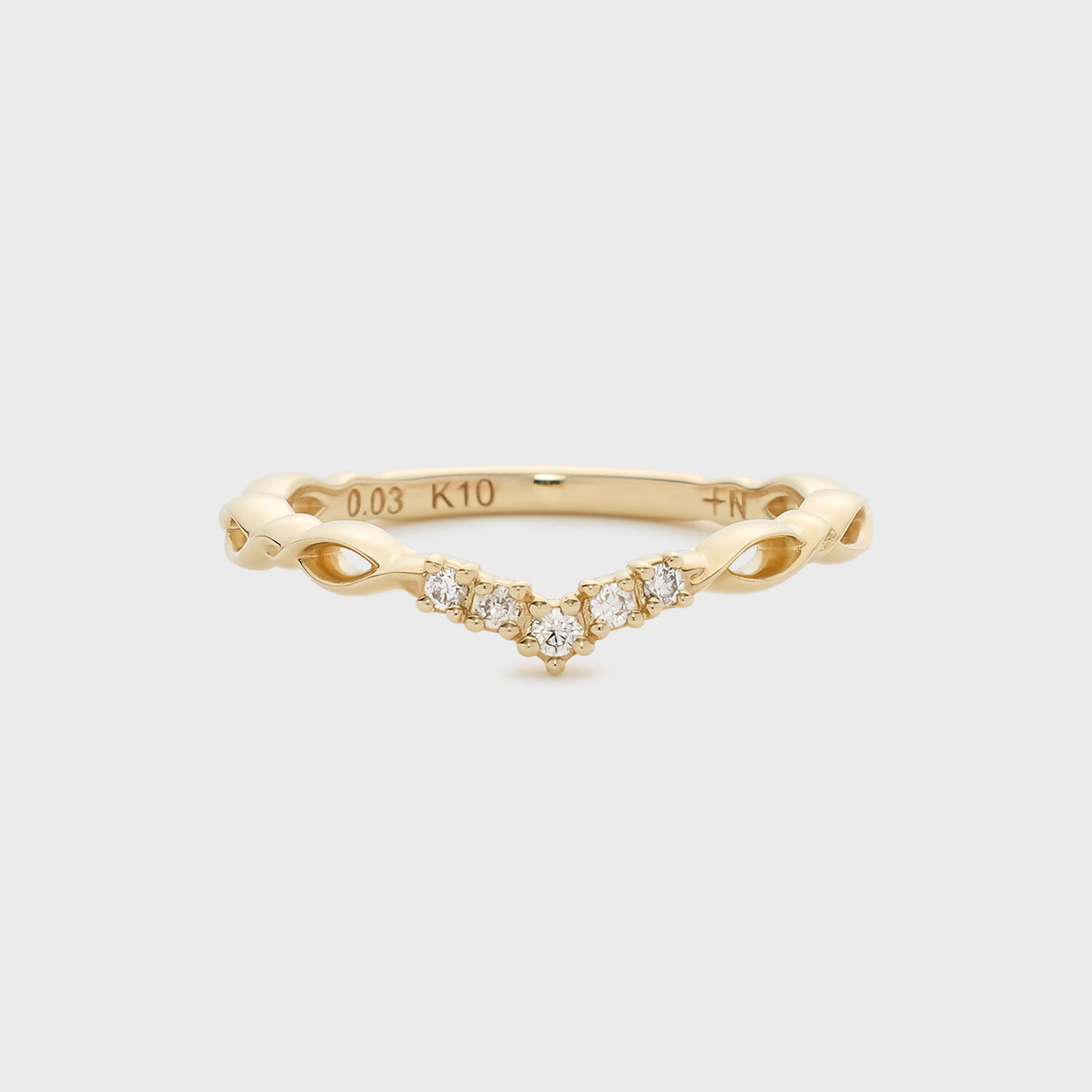 NOJESS「【Pocket Ring】K10ダイヤモンドピンキーリング」|リング|無色