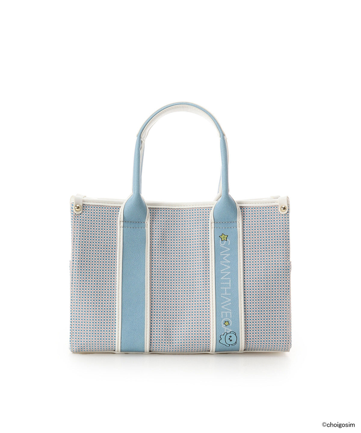 Samantha Vega「チェゴシム&times;SAMANTHAVEGA　「いぬゴシム」ロゴテープバッグ」|ハンドバッグ|ライトブルー