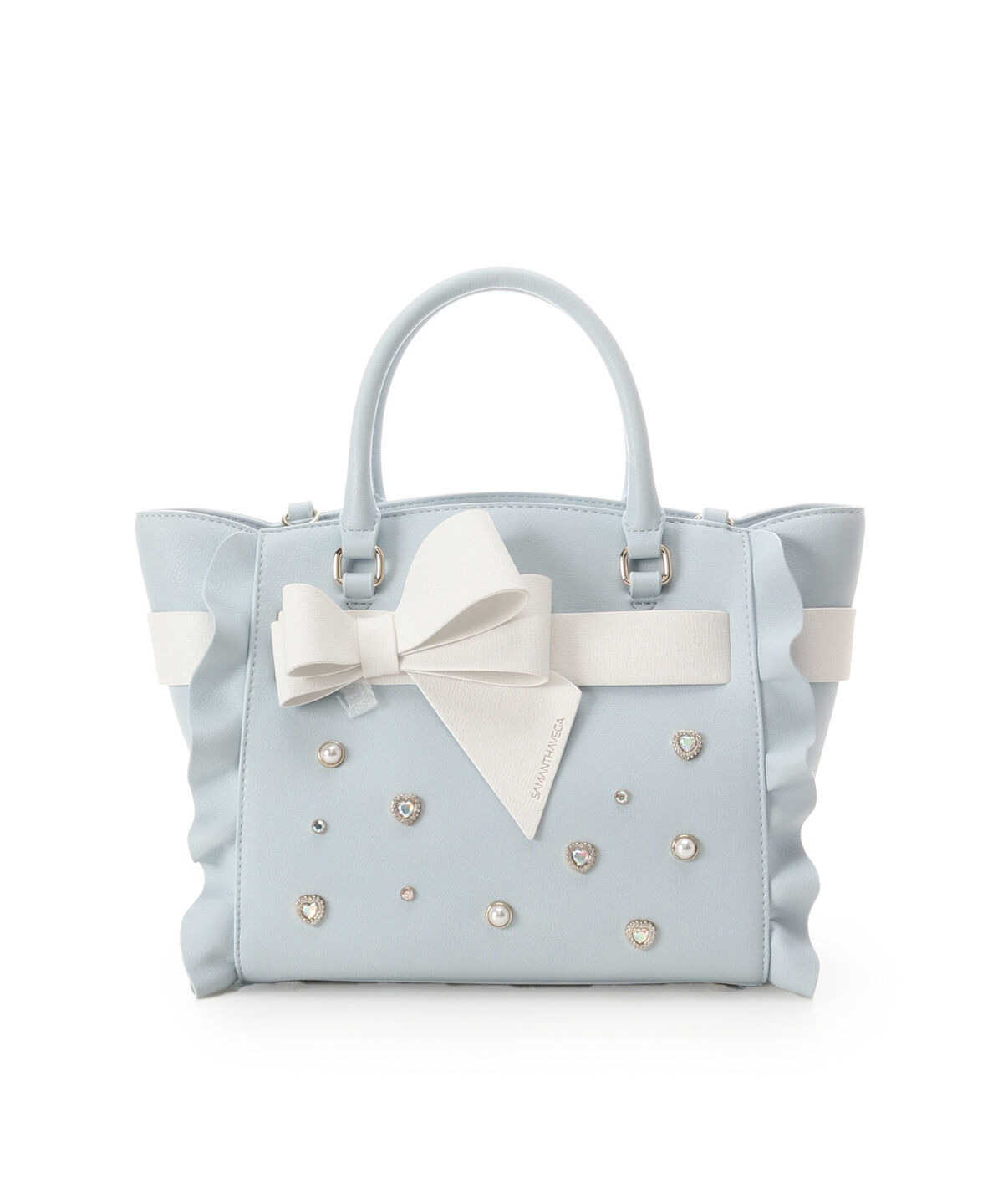 Samantha Vega「ブロッサムリボンフラッター（小）」|ハンドバッグ|ライトブルー