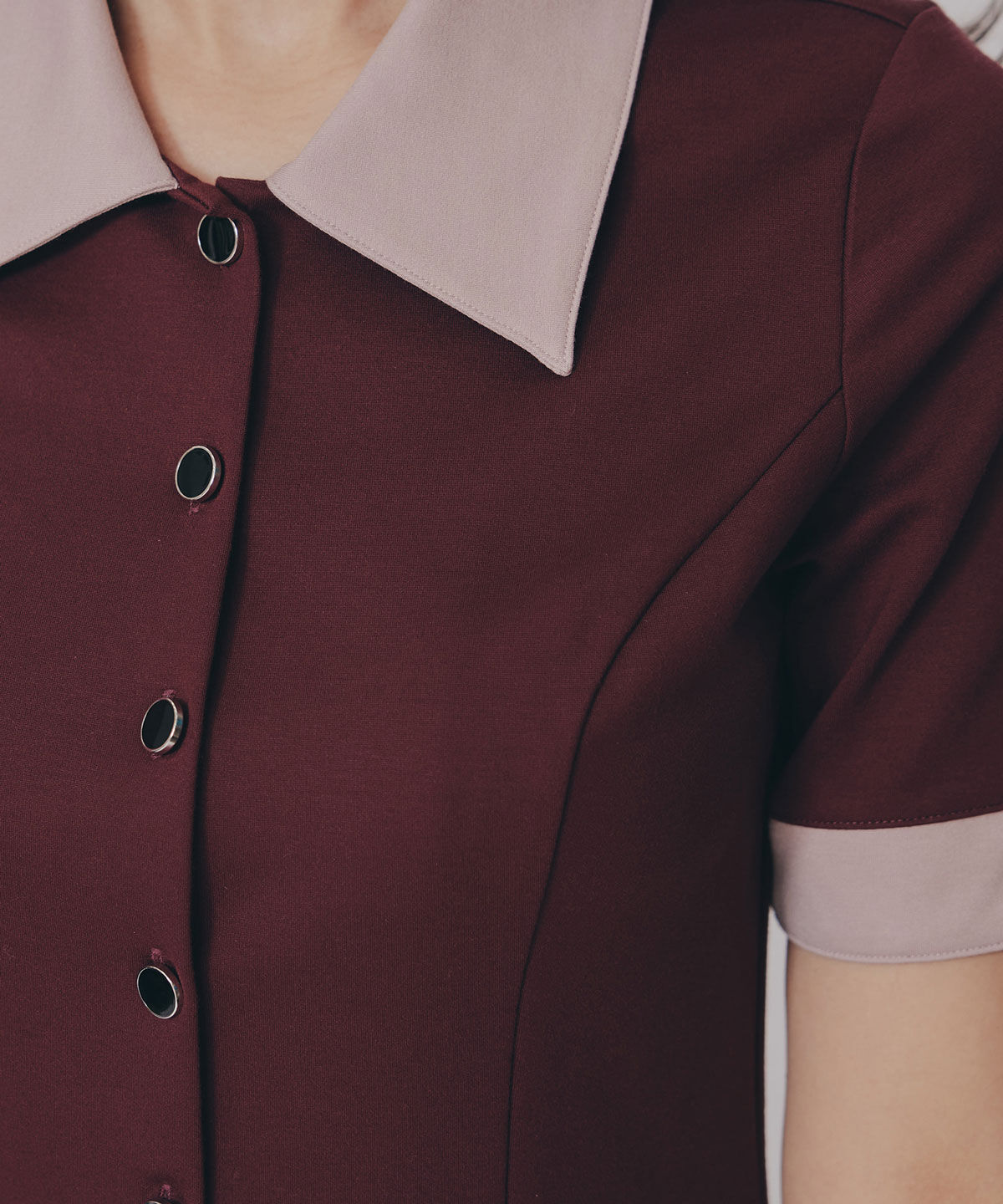 REDYAZEL「バイカラーポンチシャツミニワンピース」|ワンピース|