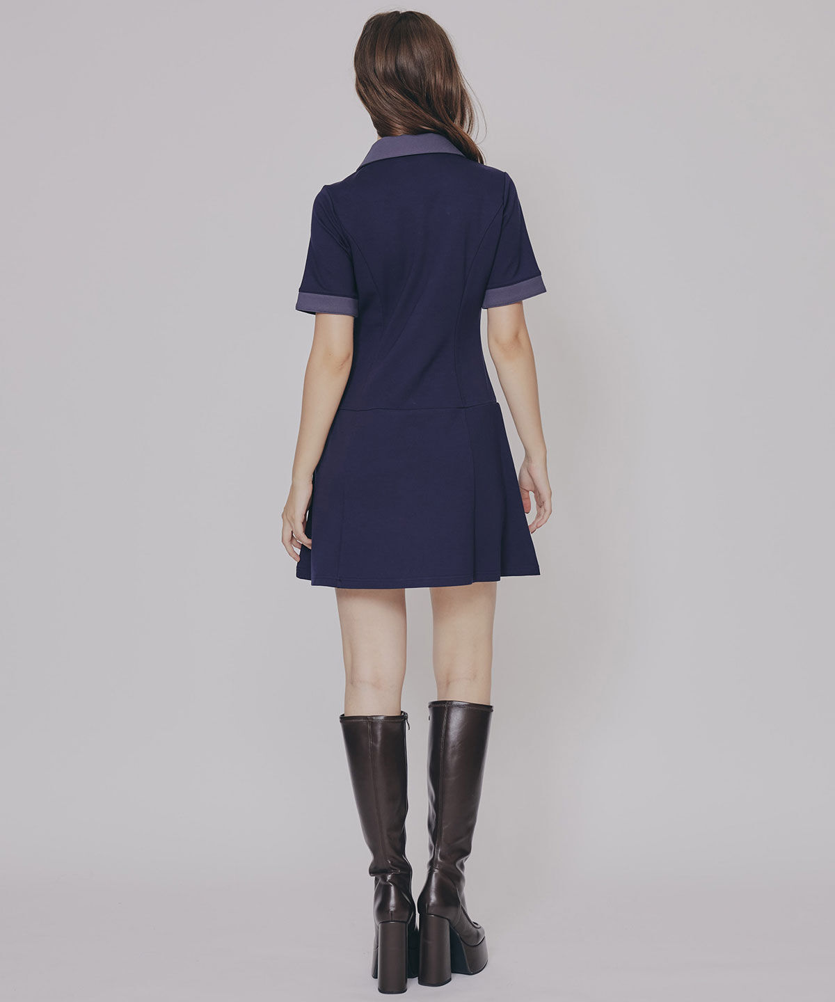 REDYAZEL「バイカラーポンチシャツミニワンピース」|ワンピース|