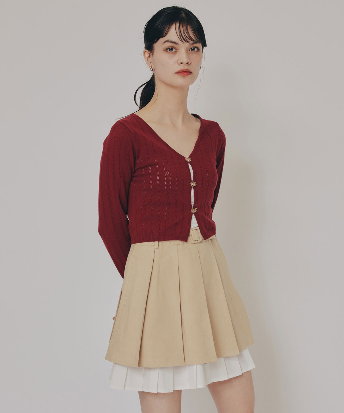 REDYAZEL「バタフライホックニットカーディガン」|カーディガン|