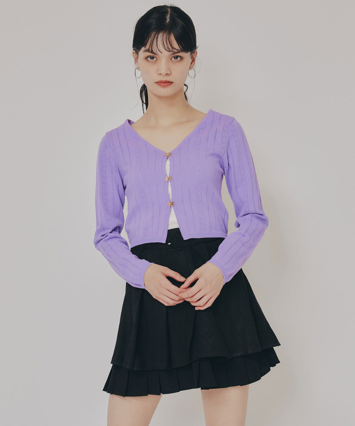 REDYAZEL「バタフライホックニットカーディガン」|カーディガン|