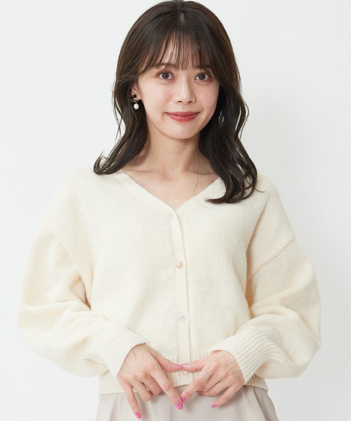 WILLSELECTION「ビジュー釦カーディガン」|カーディガン|