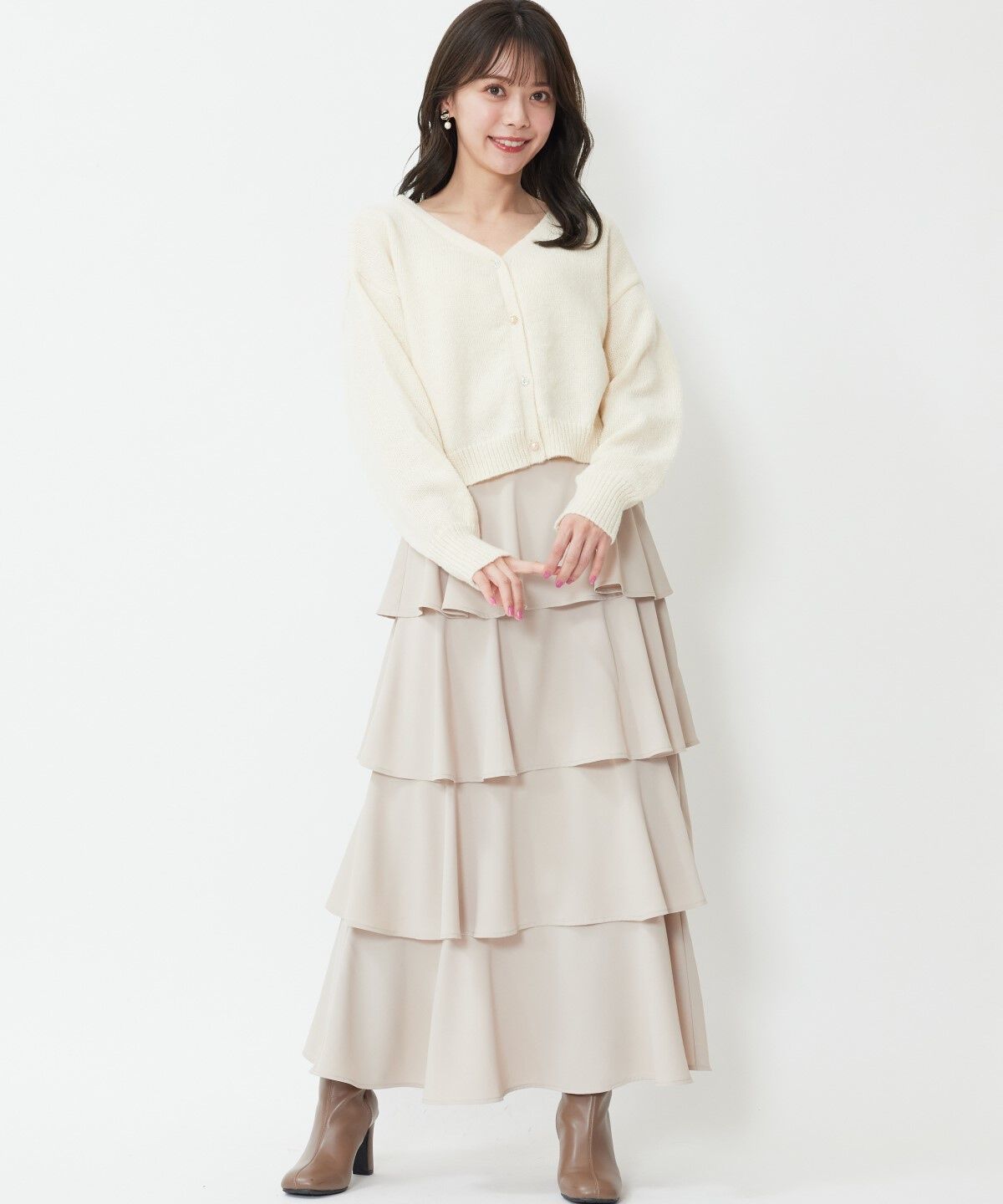 WILLSELECTION「ビジュー釦カーディガン」|カーディガン|