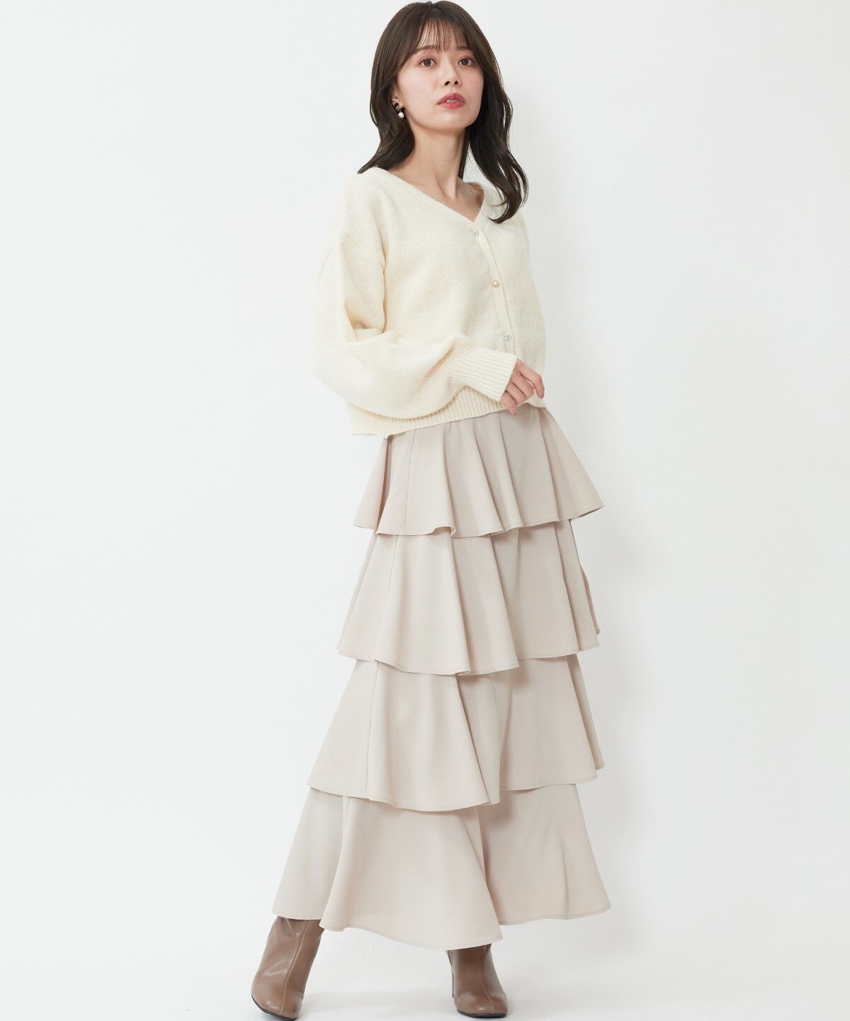 WILLSELECTION「ビジュー釦カーディガン」|カーディガン|