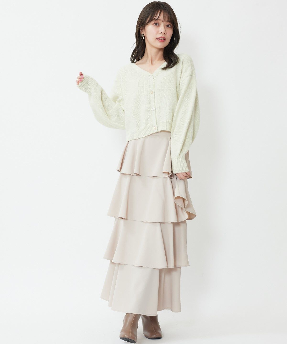 WILLSELECTION「ビジュー釦カーディガン」|カーディガン|