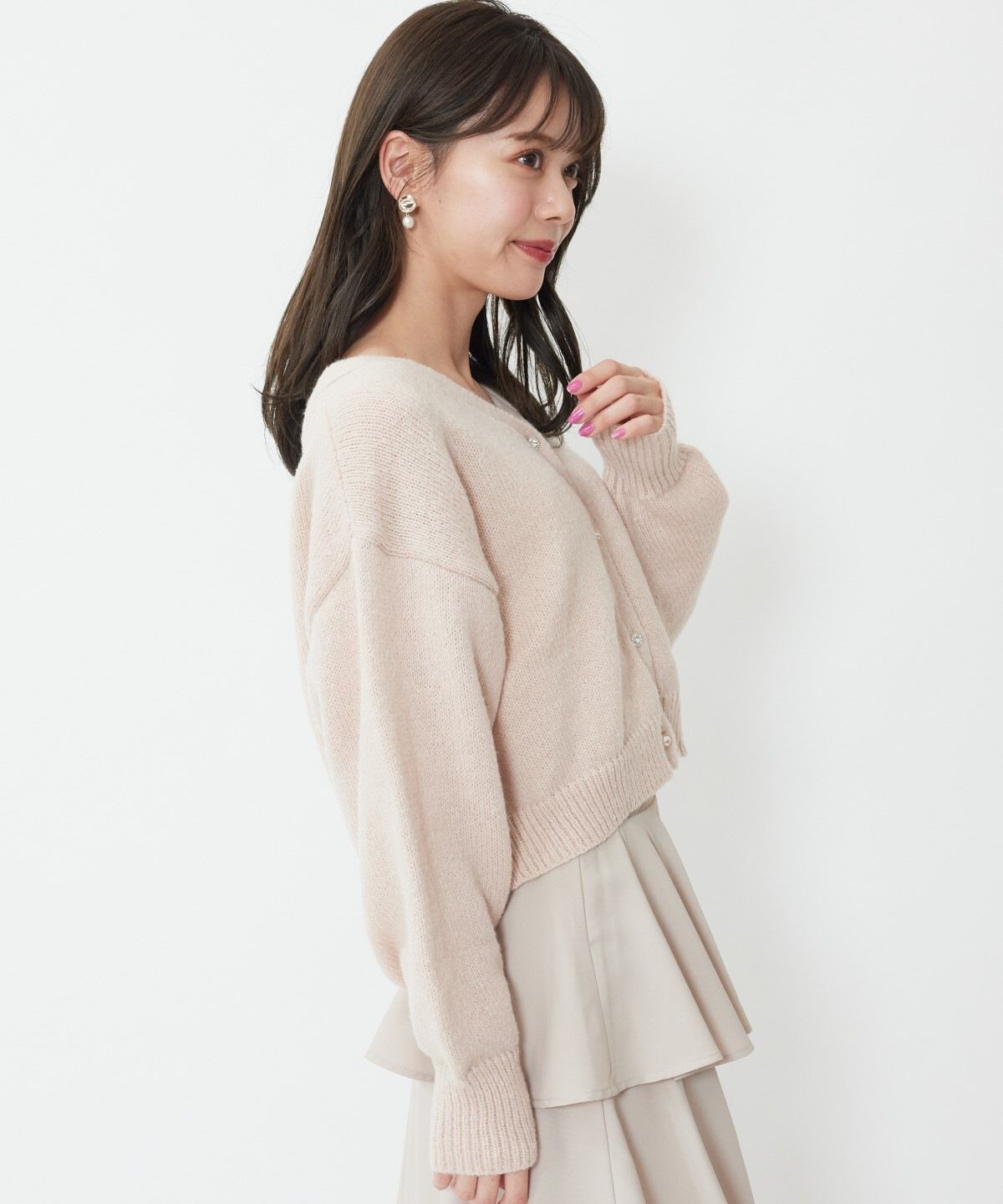 WILLSELECTION「ビジュー釦カーディガン」|カーディガン|