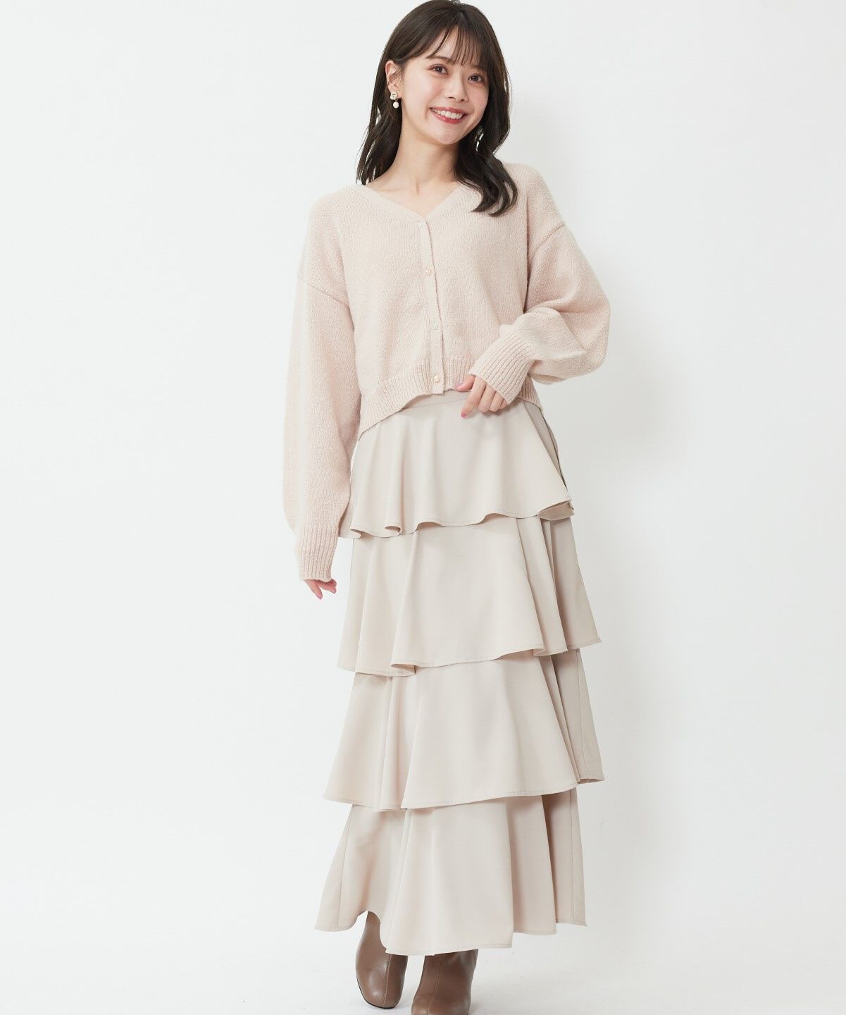 WILLSELECTION「ビジュー釦カーディガン」|カーディガン|