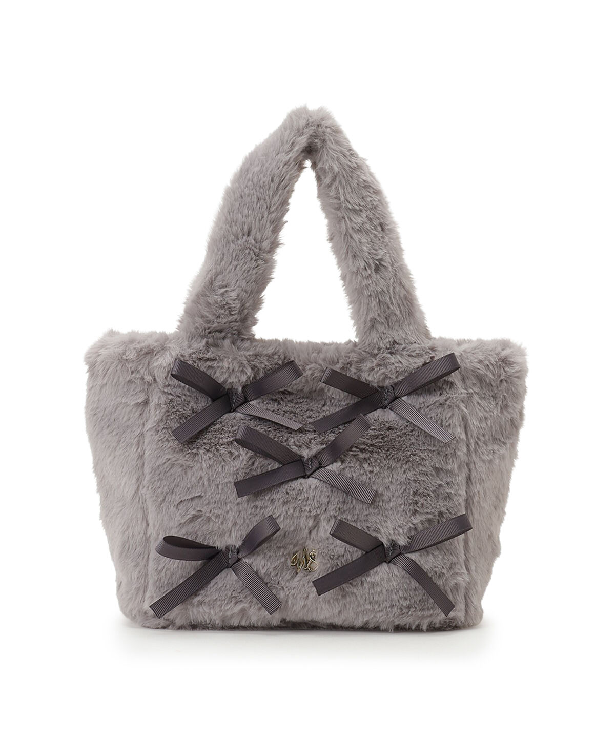 WILLSELECTION「メニーリボン2WAYファーバッグ」|ショルダー・メッセンジャー|グレー