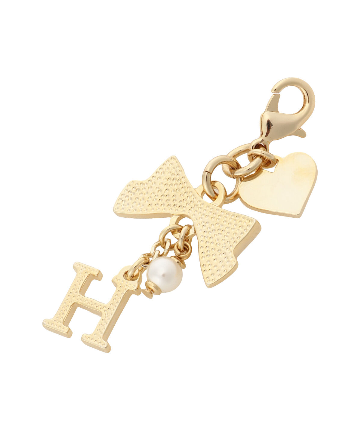 Samantha Thavasa Petit Choice「リボンイニシャルファスナーチャーム(H)」|チャーム・キーホルダー|