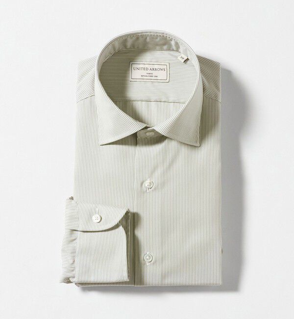 UNITED ARROWS「イージーケア AG キャンディーストライプ セミワイドカラーシャツ ー抗菌防臭ー」|シャツ・ブラウス|LIME