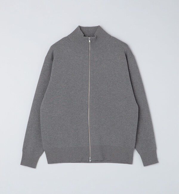 SHIPS「SHIPS: 〈手洗い可能〉 ダブルフェイス コットン カシミヤ スタンドジップ ニット ブルゾン」|カーディガン|