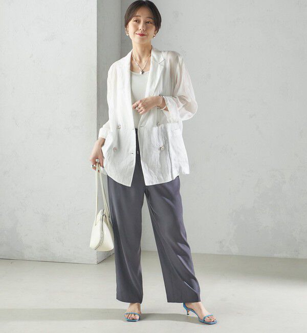 SHIPS for women「〈手洗い可能〉ラミー シアー ジャケット」|テーラードジャケット|