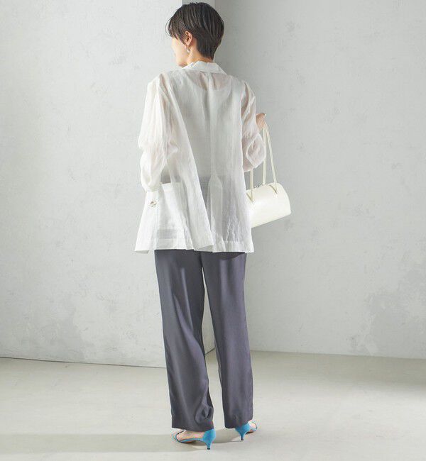 SHIPS for women「〈手洗い可能〉ラミー シアー ジャケット」|テーラードジャケット|