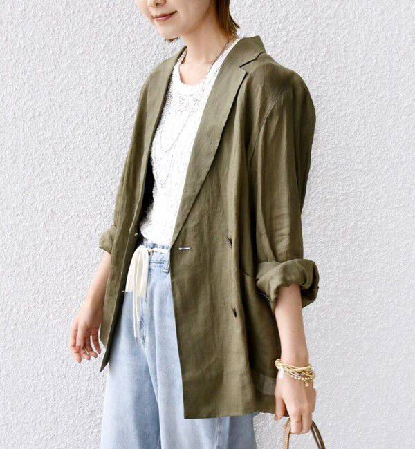 SHIPS for women「〈手洗い可能〉ラミー シアー ジャケット」|テーラードジャケット|