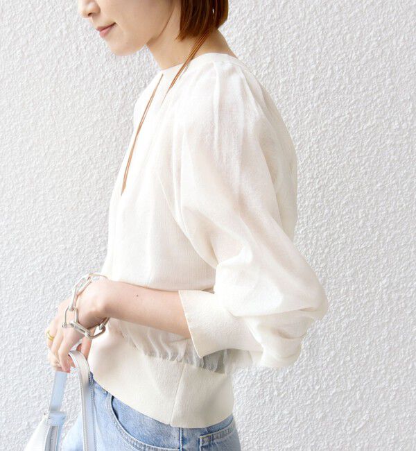 SHIPS for women「〈手洗い可能〉2WAY シアー カーディガン」|カーディガン|