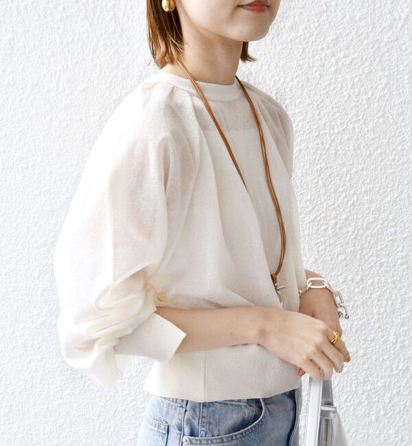 SHIPS for women「〈手洗い可能〉2WAY シアー カーディガン」|カーディガン|