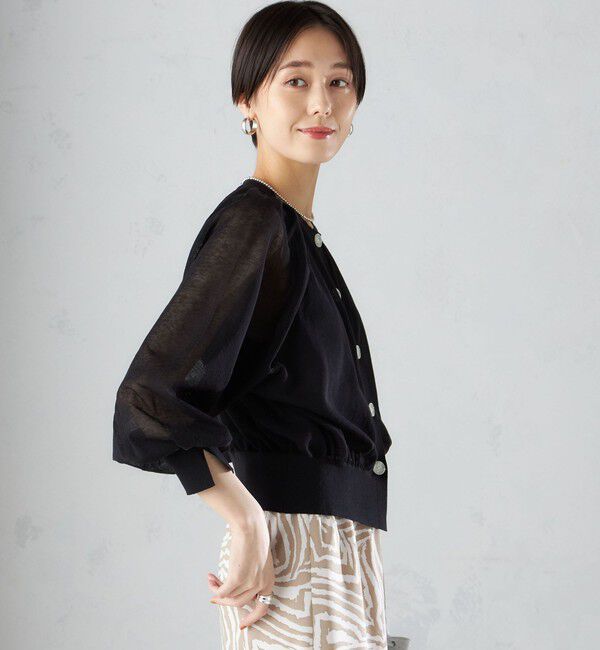 SHIPS for women「〈手洗い可能〉2WAY シアー カーディガン」|カーディガン|