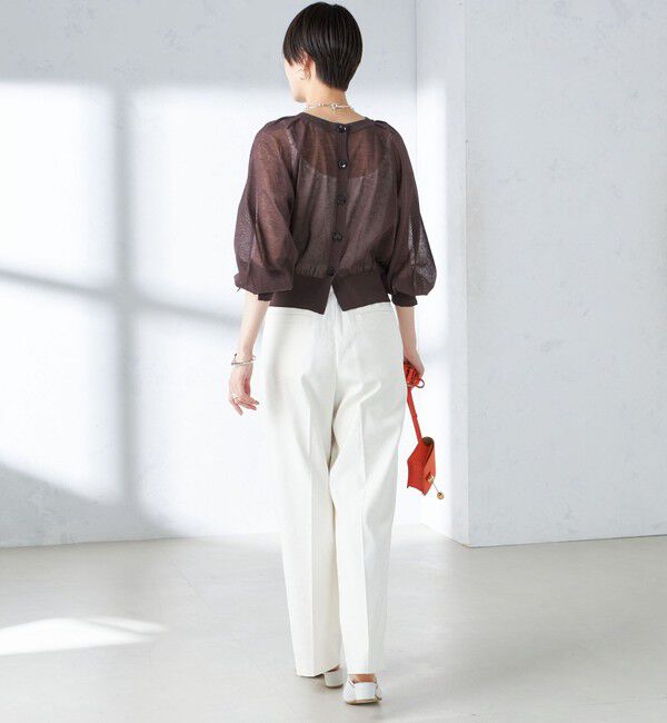 SHIPS for women「〈手洗い可能〉2WAY シアー カーディガン」|カーディガン|