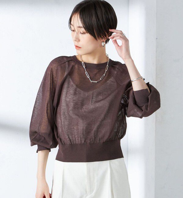 SHIPS for women「〈手洗い可能〉2WAY シアー カーディガン」|カーディガン|