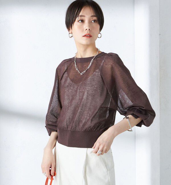 SHIPS for women「〈手洗い可能〉2WAY シアー カーディガン」|カーディガン|