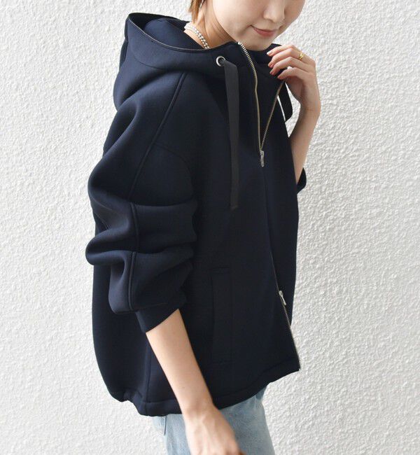 SHIPS for women「【WEB限定】〈手洗い可能〉ダンボール ダブルジップ フーディー 1」|パーカー|