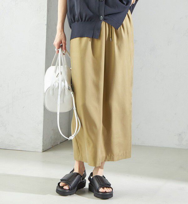 SHIPS for women「〈手洗い可能〉キュプラ混 ツイル ドロスト スカート」|スカート|