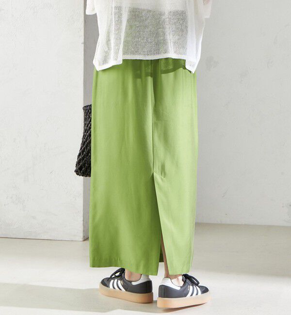 SHIPS for women「〈手洗い可能〉キュプラ混 ツイル ドロスト スカート」|スカート|