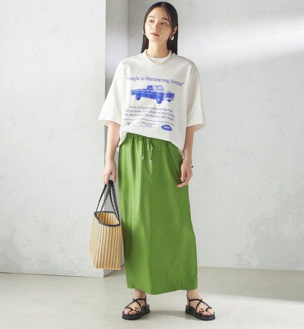 SHIPS for women「〈手洗い可能〉キュプラ混 ツイル ドロスト スカート」|スカート|