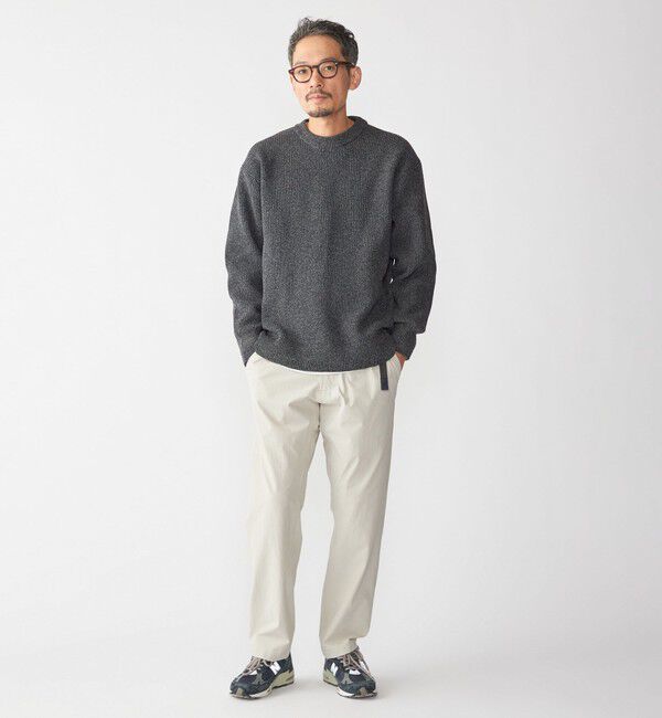 SHIPS「【WEB限定】SHIPS: ビッグシルエット クルーネック レイヤード ニット（ニット+ロンT）」|ニット・セーター|