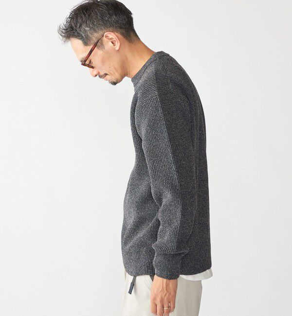 SHIPS「【WEB限定】SHIPS: ビッグシルエット クルーネック レイヤード ニット（ニット+ロンT）」|ニット・セーター|