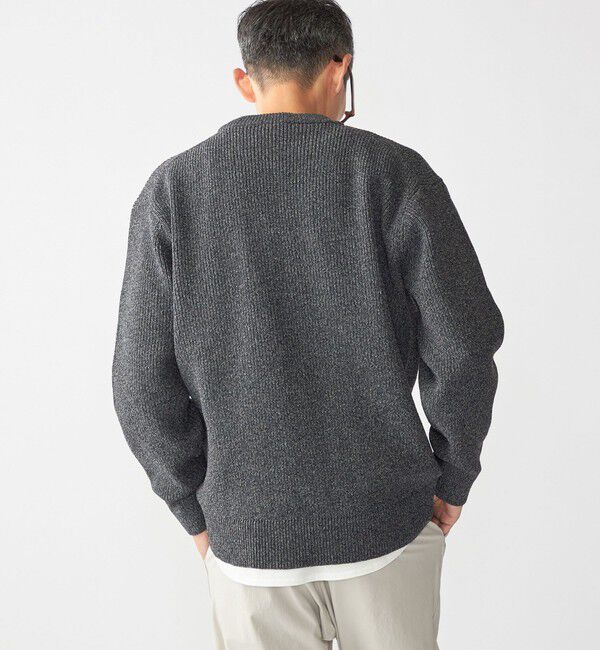 SHIPS「【WEB限定】SHIPS: ビッグシルエット クルーネック レイヤード ニット（ニット+ロンT）」|ニット・セーター|