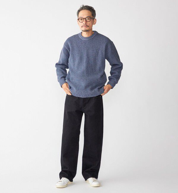 SHIPS「【WEB限定】SHIPS: ビッグシルエット クルーネック レイヤード ニット（ニット+ロンT）」|ニット・セーター|