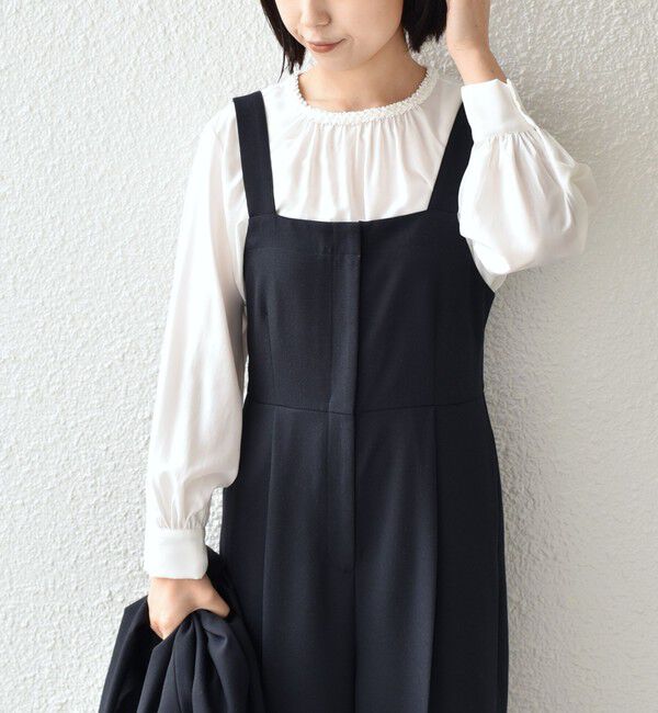 SHIPS Colors 「《予約》SHIPS Colors:〈手洗い可能〉デコレーション クルーネック ブラウス◆」|シャツ・ブラウス|