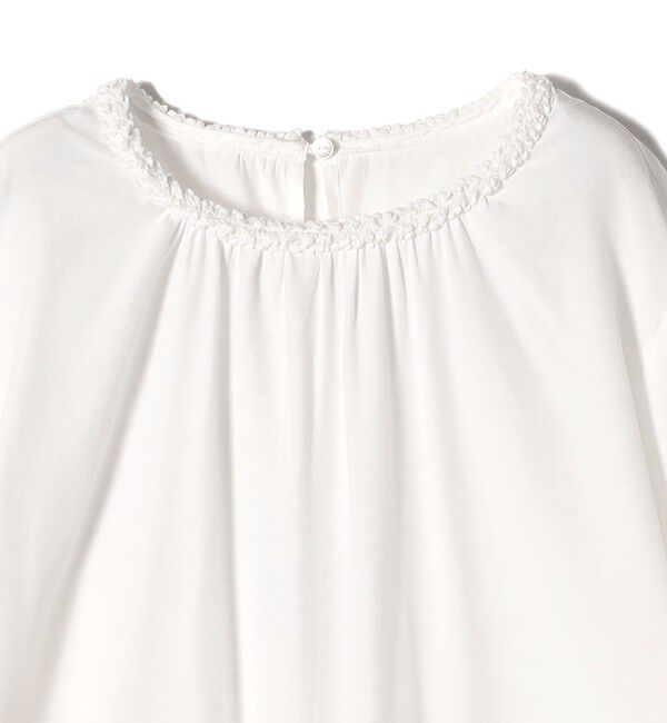 SHIPS Colors 「《予約》SHIPS Colors:〈手洗い可能〉デコレーション クルーネック ブラウス◆」|シャツ・ブラウス|