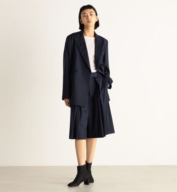 Edition「ゼニア タックワイドハーフパンツ」|キュロット|