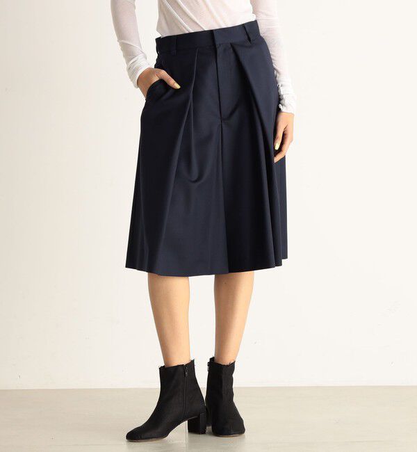 Edition「ゼニア タックワイドハーフパンツ」|キュロット|