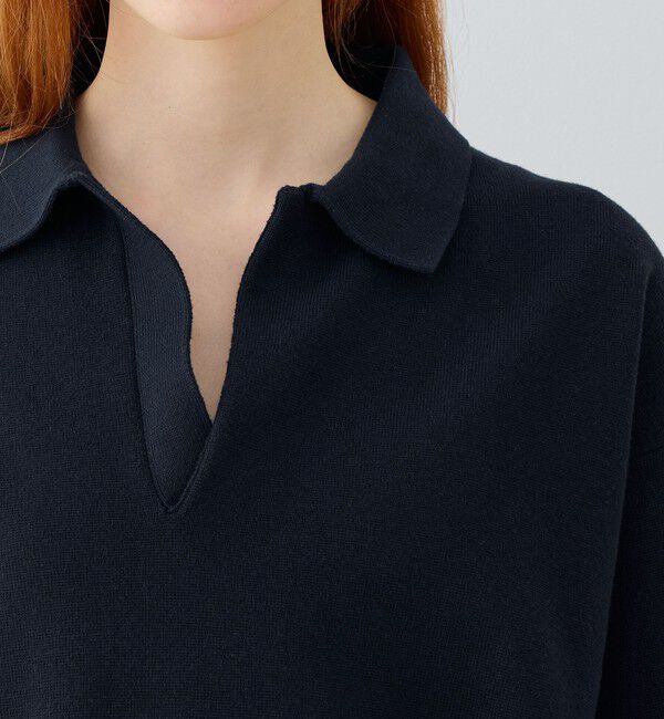 GALERIE VIE「ミラノリブ ビッグポロプルオーバーニット」|ニット・セーター|