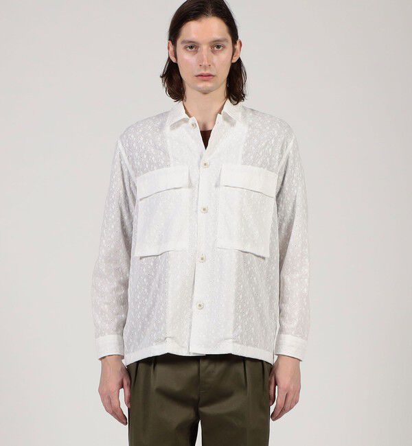 TOMORROWLAND MENS「【別注】GUY ROVER エンブロイダリー オーバーシャツ」|ブルゾン・スタジャン|