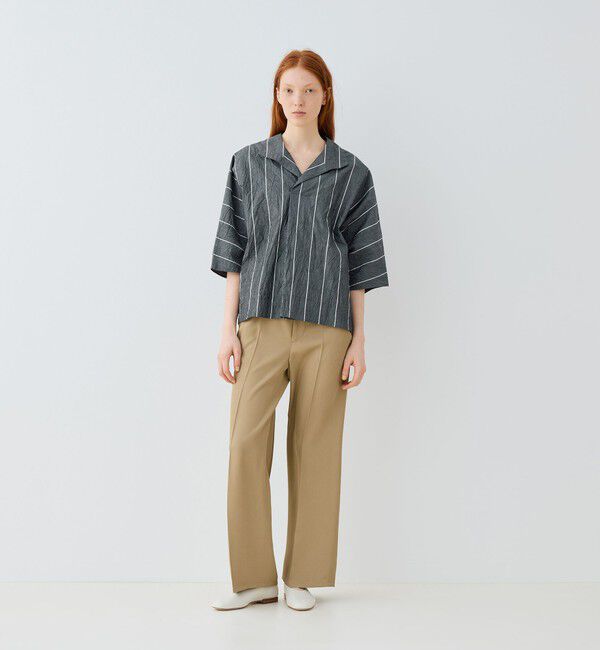 GALERIE VIE「ワッシャーブロード ワイドシャツ」|シャツ・ブラウス|