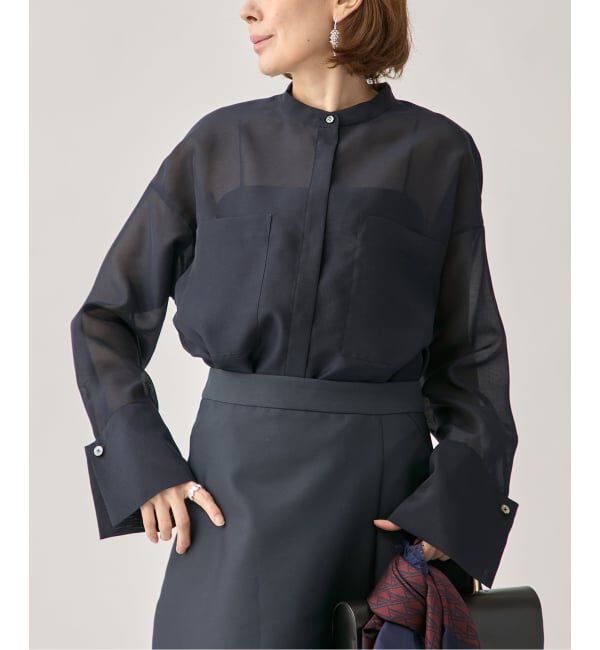 VERMEIL par iena「ブライトオーガンジーシャツ」|シャツ・ブラウス|