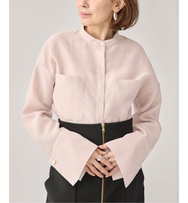 VERMEIL par iena「ブライトオーガンジーシャツ」|シャツ・ブラウス|ピンク